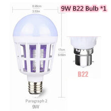 Load image into Gallery viewer, AC175~220V LED Mosquito Killer Bulb E27/B22 LED Bulb For Home Lighting Bug Zapper Trap Lamp Insect Anti Mosquito Repeller Light