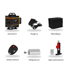 Load image into Gallery viewer, 16/12 Lines 4D Laser Level green line SelfLeveling 360 Horizontal And Vertical Super Powerful Laser level green Beam laser level