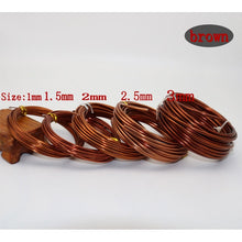 Load image into Gallery viewer, Diy color aluminum wire 3/2.5/2.0/1.5/1mm aluminum wire jewelry process material wire soft aluminum wire aluminum wire 10-5m