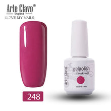 Load image into Gallery viewer, Arte Clavo Vernis Semi Permanant UV LED Gel Nail Polishes 47 Colors Nail Gel Polish Long Lasting Soak-Off Lucky Set Gel Varnish