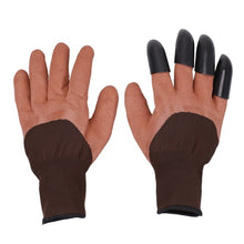Load image into Gallery viewer, 1 Pair Garden Gloves 4 ABS Plastic Garden Genie Rubber Gloves With Claws Quick Easy to Dig and Plant For Digging Planting