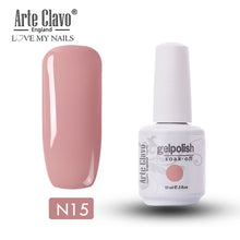 Load image into Gallery viewer, Arte Clavo Vernis Semi Permanant UV LED Gel Nail Polishes 47 Colors Nail Gel Polish Long Lasting Soak-Off Lucky Set Gel Varnish