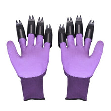 Load image into Gallery viewer, 1 Pair Garden Gloves 4 ABS Plastic Garden Genie Rubber Gloves With Claws Quick Easy to Dig and Plant For Digging Planting