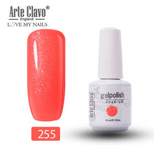 Load image into Gallery viewer, Arte Clavo Vernis Semi Permanant UV LED Gel Nail Polishes 47 Colors Nail Gel Polish Long Lasting Soak-Off Lucky Set Gel Varnish