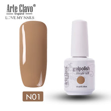 Load image into Gallery viewer, Arte Clavo Vernis Semi Permanant UV LED Gel Nail Polishes 47 Colors Nail Gel Polish Long Lasting Soak-Off Lucky Set Gel Varnish