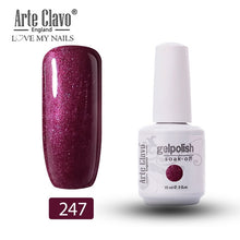 Load image into Gallery viewer, Arte Clavo Vernis Semi Permanant UV LED Gel Nail Polishes 47 Colors Nail Gel Polish Long Lasting Soak-Off Lucky Set Gel Varnish