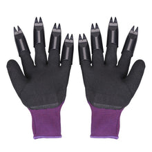 Load image into Gallery viewer, 1 Pair Garden Gloves 4 ABS Plastic Garden Genie Rubber Gloves With Claws Quick Easy to Dig and Plant For Digging Planting