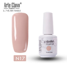 Load image into Gallery viewer, Arte Clavo Vernis Semi Permanant UV LED Gel Nail Polishes 47 Colors Nail Gel Polish Long Lasting Soak-Off Lucky Set Gel Varnish