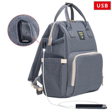 Load image into Gallery viewer, SUNVENO Mommy Diaper Bag Large Capacity Baby Nappy Bag Designer Nursing Bag Fashion Travel Backpack Baby Care Bag for Mother Kid