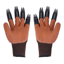 Load image into Gallery viewer, 1 Pair Garden Gloves 4 ABS Plastic Garden Genie Rubber Gloves With Claws Quick Easy to Dig and Plant For Digging Planting