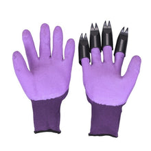 Load image into Gallery viewer, 1 Pair Garden Gloves 4 ABS Plastic Garden Genie Rubber Gloves With Claws Quick Easy to Dig and Plant For Digging Planting