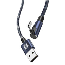 Load image into Gallery viewer, Baseus Elbow USB Cable for iPhone 11 Pro Max XR Xs 2.4A Fast Charging USB Charger Cable for iPhone 7 8 Plus USB Data Sync Wire