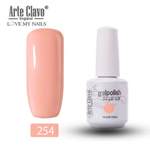 Load image into Gallery viewer, Arte Clavo Vernis Semi Permanant UV LED Gel Nail Polishes 47 Colors Nail Gel Polish Long Lasting Soak-Off Lucky Set Gel Varnish