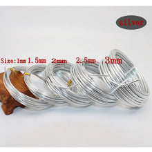 Load image into Gallery viewer, Diy color aluminum wire 3/2.5/2.0/1.5/1mm aluminum wire jewelry process material wire soft aluminum wire aluminum wire 10-5m