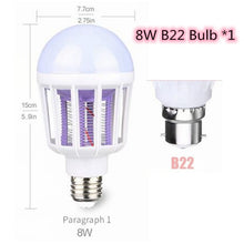 Load image into Gallery viewer, AC175~220V LED Mosquito Killer Bulb E27/B22 LED Bulb For Home Lighting Bug Zapper Trap Lamp Insect Anti Mosquito Repeller Light