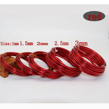 Load image into Gallery viewer, Diy color aluminum wire 3/2.5/2.0/1.5/1mm aluminum wire jewelry process material wire soft aluminum wire aluminum wire 10-5m