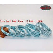 Load image into Gallery viewer, Diy color aluminum wire 3/2.5/2.0/1.5/1mm aluminum wire jewelry process material wire soft aluminum wire aluminum wire 10-5m