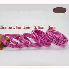 Load image into Gallery viewer, Diy color aluminum wire 3/2.5/2.0/1.5/1mm aluminum wire jewelry process material wire soft aluminum wire aluminum wire 10-5m