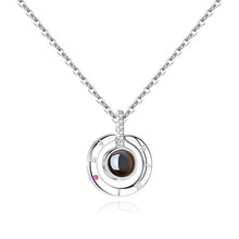 Load image into Gallery viewer, Rose Gold&amp;Silver 100 languages I love you necklace For couples Romantic Love Memory necklace for wedding party Jewelry