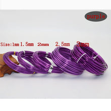 Load image into Gallery viewer, Diy color aluminum wire 3/2.5/2.0/1.5/1mm aluminum wire jewelry process material wire soft aluminum wire aluminum wire 10-5m
