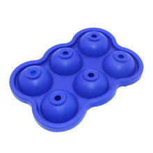 Load image into Gallery viewer, Walfos Whiskey Cocktail Grote Ijsbakje 6 Gaten Ice Cube Vorm Ronde Vormige Ice Ball Maker Siliconen Ijs Schimmel bar