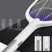 Load image into Gallery viewer, Portable USB Rechargeable Fly Mosquito Racket Mug Killer Household Electric Hand Held Bug Zapper Insect Fly Swatter Racket