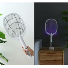 Load image into Gallery viewer, Portable USB Rechargeable Fly Mosquito Racket Mug Killer Household Electric Hand Held Bug Zapper Insect Fly Swatter Racket