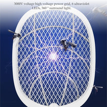 Load image into Gallery viewer, Portable USB Rechargeable Fly Mosquito Racket Mug Killer Household Electric Hand Held Bug Zapper Insect Fly Swatter Racket