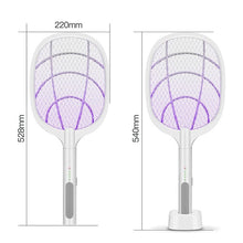 Load image into Gallery viewer, Portable USB Rechargeable Fly Mosquito Racket Mug Killer Household Electric Hand Held Bug Zapper Insect Fly Swatter Racket