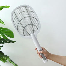 Load image into Gallery viewer, Portable USB Rechargeable Fly Mosquito Racket Mug Killer Household Electric Hand Held Bug Zapper Insect Fly Swatter Racket