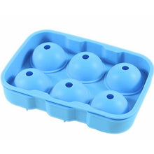 Load image into Gallery viewer, Walfos Whiskey Cocktail Grote Ijsbakje 6 Gaten Ice Cube Vorm Ronde Vormige Ice Ball Maker Siliconen Ijs Schimmel bar
