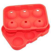 Load image into Gallery viewer, Walfos Whiskey Cocktail Grote Ijsbakje 6 Gaten Ice Cube Vorm Ronde Vormige Ice Ball Maker Siliconen Ijs Schimmel bar