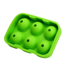 Load image into Gallery viewer, Walfos Whiskey Cocktail Grote Ijsbakje 6 Gaten Ice Cube Vorm Ronde Vormige Ice Ball Maker Siliconen Ijs Schimmel bar