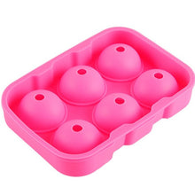 Load image into Gallery viewer, Walfos Whiskey Cocktail Grote Ijsbakje 6 Gaten Ice Cube Vorm Ronde Vormige Ice Ball Maker Siliconen Ijs Schimmel bar