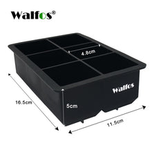Load image into Gallery viewer, Walfos Whiskey Cocktail Grote Ijsbakje 6 Gaten Ice Cube Vorm Ronde Vormige Ice Ball Maker Siliconen Ijs Schimmel bar
