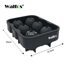 Load image into Gallery viewer, Walfos Whiskey Cocktail Grote Ijsbakje 6 Gaten Ice Cube Vorm Ronde Vormige Ice Ball Maker Siliconen Ijs Schimmel bar