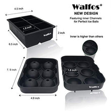 Load image into Gallery viewer, Walfos Whiskey Cocktail Grote Ijsbakje 6 Gaten Ice Cube Vorm Ronde Vormige Ice Ball Maker Siliconen Ijs Schimmel bar