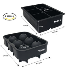 Load image into Gallery viewer, Walfos Whiskey Cocktail Grote Ijsbakje 6 Gaten Ice Cube Vorm Ronde Vormige Ice Ball Maker Siliconen Ijs Schimmel bar