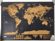 Load image into Gallery viewer, drop shipping  Deluxe blow poster Personalized scratch off World map poster Mini Foil Layer Coating Poster wall sticker 82x59cm